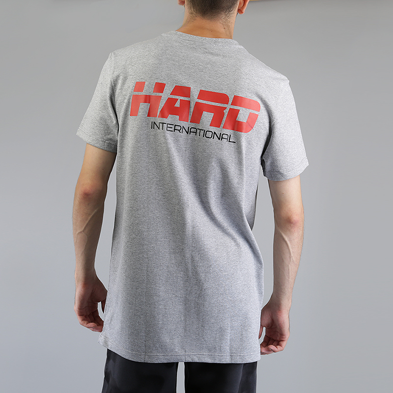 мужская серая футболка Hard International International-серая - цена, описание, фото 4